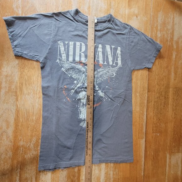 Small Vintage Nirvana In Utero Grey Graphic Concert T Shirt - Picture 6 of 7